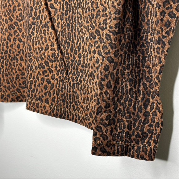 Jones Sport 90s Vintage Cheetah Print Stretch Long Sleeve top - Picture 2 of 5